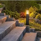 Miratic Wegeleuchten Außen Gartenlampen für Draußen IP54 Pollerleuchte Außen E27 Fassung Wetterfeste Außenbeleuchtung für Garten und Weg (ohne Bewegungssensor)
