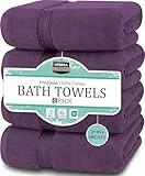 Utopia Towels - 4er-Pack Badetücher Set Premium 100% ringgesponnene Baumwolle 69 x 137 cm Handtücher, sehr saugfähig, weiches Gefühl Duschtücher (Pflaume)
