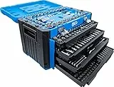 BGS 74000 | Steckschlüssel-Satz Sechskant | Antrieb 6,3 mm (1/4') / 10 mm (3/8') / 12,5 mm (1/2') | Metrisch und Zollgrößen | 300-tlg.