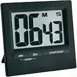 TFA Dostmann Elektronischer Timer und Stoppuhr, 38.2013.01, Kunststoff, Aluminium, Schwarz L 84 x B 16 (40) x H 77 mm
