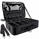 GZCZ Kosmetiktasche Kosmetikkoffer,3 Lagen Große Kapazität Professionelle Make Up Organizer,Tasche wasserdichte Reise Portable Artist Schminkkoffer,Einstellbaren Teilern und Riemen fur Frauen,16,5'