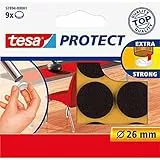 tesa Protect Filzgleiter, rund, Ø26mm, braun, 9 Stück