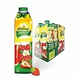 Pfanner Erdbeere Fruchtnektar (8 x 1 l) - 30% Fruchtgehalt – Fruchtgetränk im Vorratspack – Getränk aus Erdbeernektar