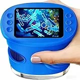 Ashfly Handy Digital Mikroskop für Kinder, 1080P HD 2.0' Bildschirm Taschenmikroskop, Microscope LED Lights -Anschluss an PC, Mini-Mikroskop draussen Geschenke für 4-12 Jährige Blau