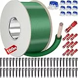 VIBINHO Rasenroboter Zubehör Set, 100m Begrenzungskabel Mähroboter mit 50 Erdnägel, 10 Kabelverbinder, 10 Anschlussklemmen, Universal Zubehör Kompatibel mit Husqvarna, Gardena, Bosch, Yardforce, Worx