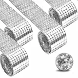 6400 Stück Spiegel Mosaik Fliesen Disco Kugel, selbstklebende quadratische Glasmosaike 5x5 mm für Badezimmer, Hotel & DIY-Bastelprojekte (Silber)
