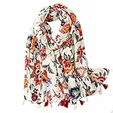 FAIRYGATE Schal Blume XXL Schals & Tücher für Damen Leicht und Weich Herbst Winter Tuch Elegant Stola Schöne Bescherung Halstuch 0230