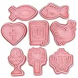 OUNONA 8 Stück Cartoon Ausstechformen Zum Backen Ausstechformen Keksformen Kekse Osterplätzchen Muster Großpackung Sechseck Keks Zahl Kekse Gebäck Backparty Rosa