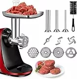 AMZCHEF Fleischwolf Zubehör für ZM1501 & GM3001 Slow Juicer - ZM1501 Zubehör - GM3001 Zubehör - Keine Maschine, nur Zubehör Enthalten - 3 Klingen, 4 Mahlscheiben, 3 Wurstfüllecken