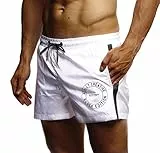 Leif Nelson Herren Sommer Badehosen Badeshorts Schwimmhose Schwimmshorts Beachshorts Strand Shorts Kurze Hosen Freizeithosen Jogginghose Cargo Hose Bermuda Chino LN9210; XX-Large; Weiß