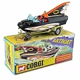 Corgi Toys CD54321062 107 – Fledermausboot mit Batman- und Rotkehlchen-Figuren und Stanzschablonen – spezielle Anhängerkupplung für Batmobile RT26701 im Maßstab 1:46, Souvenir, Geschenk für Männer