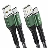 Aioneus USB C Kabel, [2 Stück 2m 2m] 3.1A USB auf USB C Kabel, Nylon Geflochten Schnellladekabel USB C Ladekabel für iPhone 17 Pro Max/16/15 Serie, Samsung Galaxy S25/S24, MacBook Pro/Air, iPad