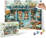 Schipper 609130924 Malen nach Zahlen – Französischer Blumenladen - Bilder malen für Erwachsene, inklusive Pinsel und Acrylfarben, 40 x 50 cm