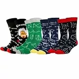 FGFD&OU Mathematische Socken für Herren und Damen - Lustiges Unisex Geschenk - Baumwolle Sport- und Skateboard-Socken für Sommer und Winter (4 Paare Kalbssocken)