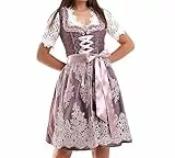 0300 Dirndl Germandress 2Tlg. Oktoberfest Gr.34 bis 52 (40, Weinrote-Rosa)