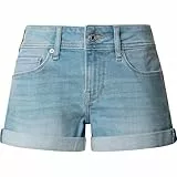 Pepe Jeans Damen Regular Mw Shorts, Blau (Denim-Pg6), 26W