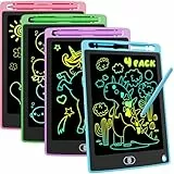 Electight 4 Stück LCD Schreibtafel für Kinder 8.5 Zoll, Maltafel Zaubertafel Wiederverwendbare, Schreibtablett mit Abschließbar Löschen-Taste, Lernspielzeug Geschenk für Jungen Mädchen 3 4 5 6 7Jahre