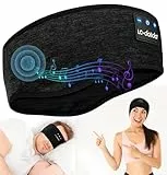 LC-dolida Schlafkopfhörer Bluetooth 5.4, Schlaf Stirnband Kopfhörer Headband Schlafmaske, Sportskopfhörer Musik schlafen Stirnband für Sport Training, Joggen, Yoga, Reisen
