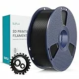 SUNLU PLA+ Filament 1.75mm, Verbesserte Haltbarkeit und Hohe Festigkeit, PLA Plus 3D Druckerfilament für 3D FDM Drucker, 1KG Spule, pla+ Schwarz