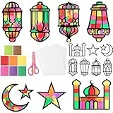 16 Fensterbilder, Ramadan Geschenke Kinder, Bayram Geschenke Kinder, Islamische Muslimische Party Ramadan Geschenke Eid Mubarak Geschenke für Kinder