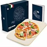 Blumtal Pizzastein für Backofen & Grill - Eckig, aus Cordierit-Stein bis 900°C - Pizza Stein für Brot & Pizza