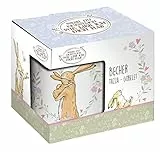 p:os Weiß Du eigentlich wie lieb ich Dich hab ? Tasse Becher im Geschenkkarton (1er Pack, 200 ml, Keramik, Rund, Geschenk-Tasse)