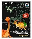 Ursus 24530002F - Mein magisches Kratzelbuch Drachen & Dinos, Kratzbildern, ca. 21 x 26 cm groß, mit tollen Farbeffekten und 12 Mandalas zum Ausmalen, inklusive Holz-Stick, bunt
