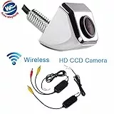 Auto Wayfeng WF® Wireless Drahtlose Auto Vorderansicht Kamera CCD 170 Grad Winkel Backup Parkplatz Kamera, Chrom