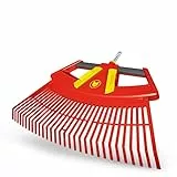 WOLF Garten 4-in-1-Laubrechen, 49x28.5x14 cm, Rot