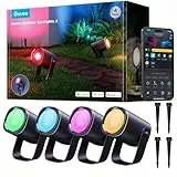 Govee Outdoor LED Strahler, IP67 Wasserdichte Gartenbeleuchtung, RGBWIC Led Strahler Außen, Dimmbar 700lm von 69 Szenenmodi und 16Mio. Farben, Funktioniert mit Alexa, Google Assistant, Matter. 4 Pack