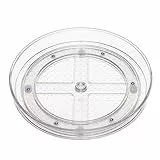 Amazon Basics Drehbares Ablagefach Lazy Susan, transparent, Organizer, 22,9 cm, 2 Stück