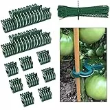koitoy 110 PCS Pflanzenclips（2 Größen）,pflanzenhalter für Rankhilfe Tomaten,Rosen, Gurken und andere,Pflanzenklammern wiederverwendbar,Stabile pflanzenklammern für Kletterpflanzen Befestigung