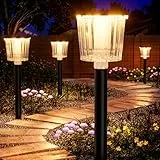 BITPOTT Solarlampen für Außen Garten,4 Stücke Longlife Solarleuchten Garten Winterfest,IP65 Wassserdicht,Lang Anhaltende Helligkeit Gartenleuchte Solar Außen für Wege,Balkon Terrase Outdoor