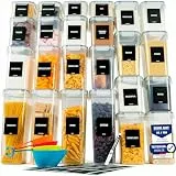 Deco haus® Vorratsdosen mit Deckel 24 Set L - Aufbewahrungsbox Küche Luftdicht Vorratsbehälter - Frischhaltedosen Behälter aus Plastik Mit Deckel - Vorratsgläser zur Aufbewahrung von Müsli, Mehl