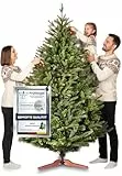 4smile künstlicher Weihnachtsbaum 180 cm Dunkelgrün – Realistischer Tannenbaum künstlich mit stabilem Ständer, wiederverwendbar