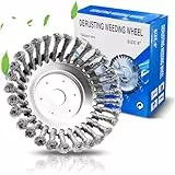 ZHHR UnkrautbüRste Freischneider, Profi UnkrautbüRste FüR Freischneidermit 25,4mm Bohrung, DrahtbüRste Freischneider, Unkraut Effektiv Entfernen, Anwendbar Auf Rasentrimmer,Motorsense Benzin