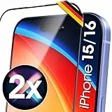 UTECTION 2X Full Screen Schutzglas für iPhone 15 & iPhone 16-6.1'  Perfekte Größe für beide Modelle  Kinderleichte Anbringung  Ultra Robust und langlebig  Hier kaufen Sie Qualität