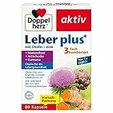 Doppelherz Leber plus – Mit Cholin als Beitrag zum Erhalt der normalen Leberfunktion sowie eines normalen Fettstoffwechsels – 80 Kapseln