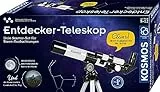 KOSMOS 676889 Entdecker-Teleskop, Starter-Set für Einsteiger und Kinder ab 8 Jahre, 2 Okulare für 20-fache od. 100-fache Vergrößerung, tragbares Reise-Teleskop, Experimentierkasten, Astronomie, Mint