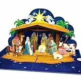 papercrush® Pop-Up Karte Weihnachten Krippe - Nostalgische 3D Weihnachtskarte mit christlichem Motiv für Frauen und Kinder - Handgemachtes Weihnachtsbillet mit Christkind in Weihnachtskrippe
