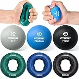 FitBeast Griffstärke-Trainer, Fingerübungen, Stressbälle für Erwachsene 6-teilige Kit, Handtherapie für Stärke, Genesung & Stressabbau, Unterarmstärker für Männer, Frauen & Senioren
