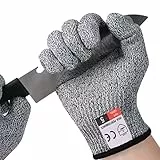 flintronic Schnittfeste Handschuhe, 1 Paar Schnittschutzhandschuhe küche, Schnitzhandschuhe für Erwachsene, Schnitthandschuhe Küche, Gartenhandschuhe, Schnittschutz Handschuhe,Level 5 Schutz(Größe M)