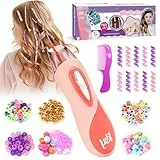 Geschenk Mädchen 6 7 8 9 10 Jahre: Kinder Spielzeug ab 5-12 Jahre Haarschmuck Mädchen, Haarflechtmaschine Geburtstagsgeschenk 5-6-7-8 Jahre Kinder, DIY Haarperlen Flechthilfe Haardekorations Set