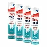 Theramed Zahncreme Spender Atem-Frisch (1 x 100 ml) (Packung mit 4)
