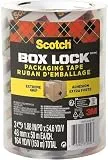 Scotch Box Lock Verpackungsklebeband - 3 Rollen, 48 mm x 50 m - Starkes Versand- und Verpackungsklebeband - einwandfrei zum Verpacken von Paketen und Kartons