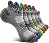 BULLIANT Knöchel Socken 6 Paare, Damen Socken Active Low Cut Gepolstertes Fußbett Bogenstütze für Laufen Gehen Sneakers(6Paare,39-42)