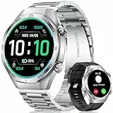 MEGALITH Smartwatch Herren Fitness Uhren: 1,52 Zoll Wasserdicht IP67 Sport Fitnessuhr - Tracker Schrittzähler Smart Watch Silber Kompatibel Android iOS