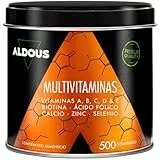 Multivitamin Tabletten Hochdosiert - 500 Tabletten - + 1 Jahr - Vitamin C, D, E, A, B-Vitamine, Biotin, Folsäure, Calcium, Zink, Selen - Immunsystem, Energie & Stoffwechsel - Multivitamin Komplex
