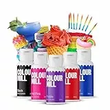 Colour Mill Lebensmittelfarbe flüssig Set – 5 x 20ml Ölbasiert (Black, Hot Pink, Purple, Red & Royal) – UV-beständig – Perfekt zum Backen & als Backzubehör für Torten, Muffins & Tortendeko