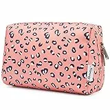 Narwey Make up Tasche Damen Schminktasche Kosmetiktasche Kulturtasche Damen Kulturbeutel, Makeup Tasche Makeup Bag (Leopard, Groß)